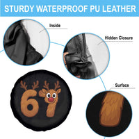 Funny 67 Christmas Reindeer Spare Tire Cover Six Seven Meme Xmas Holiday - Wonder Print Shop