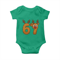 Funny 67 Christmas Reindeer Baby Onesie Six Seven Meme Xmas Holiday - Wonder Print Shop