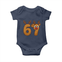 Funny 67 Christmas Reindeer Baby Onesie Six Seven Meme Xmas Holiday - Wonder Print Shop