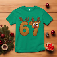 Funny 67 Christmas Reindeer T Shirt Six Seven Meme Xmas Holiday - Wonder Print Shop