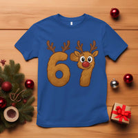 Funny 67 Christmas Reindeer T Shirt Six Seven Meme Xmas Holiday - Wonder Print Shop