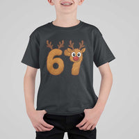 Funny 67 Christmas Reindeer T Shirt For Kid Six Seven Meme Xmas Holiday - Wonder Print Shop