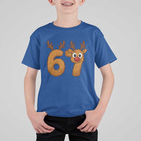 Funny 67 Christmas Reindeer T Shirt For Kid Six Seven Meme Xmas Holiday - Wonder Print Shop