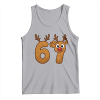 Funny 67 Christmas Reindeer Tank Top Six Seven Meme Xmas Holiday - Wonder Print Shop