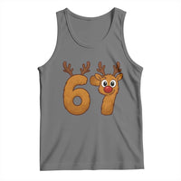 Funny 67 Christmas Reindeer Tank Top Six Seven Meme Xmas Holiday - Wonder Print Shop