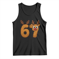 Funny 67 Christmas Reindeer Tank Top Six Seven Meme Xmas Holiday - Wonder Print Shop