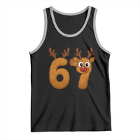 Funny 67 Christmas Reindeer Tank Top Six Seven Meme Xmas Holiday - Wonder Print Shop