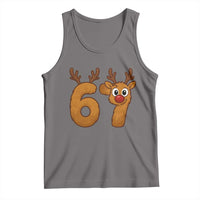 Funny 67 Christmas Reindeer Tank Top Six Seven Meme Xmas Holiday - Wonder Print Shop