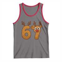 Funny 67 Christmas Reindeer Tank Top Six Seven Meme Xmas Holiday - Wonder Print Shop