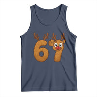 Funny 67 Christmas Reindeer Tank Top Six Seven Meme Xmas Holiday - Wonder Print Shop
