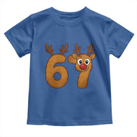Funny 67 Christmas Reindeer Toddler T Shirt Six Seven Meme Xmas Holiday - Wonder Print Shop
