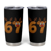 Funny 67 Christmas Reindeer Tumbler Cup Six Seven Meme Xmas Holiday - Wonder Print Shop
