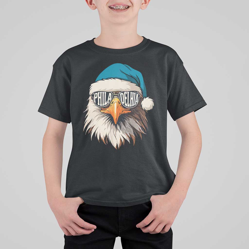 Christmas Philadelphia Fan T Shirt For Kid Santa Eagles Sport Philly Fan Game Day - Wonder Print Shop
