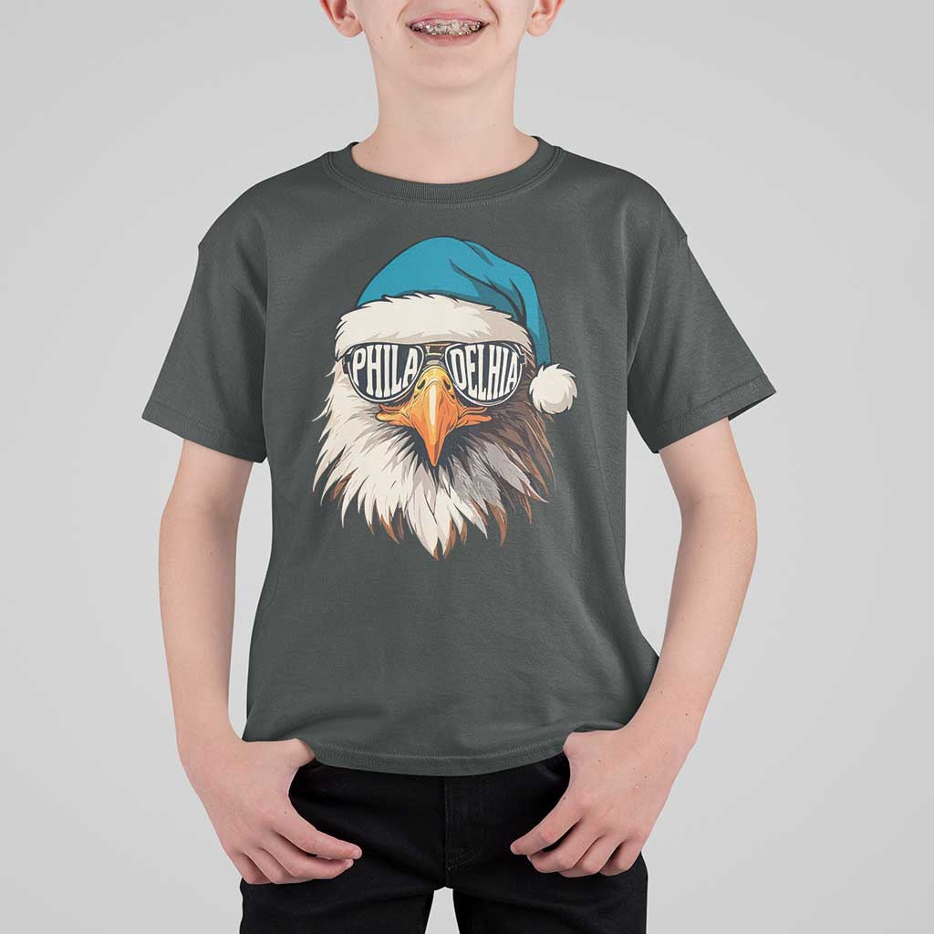 Christmas Philadelphia Fan T Shirt For Kid Santa Eagles Sport Philly Fan Game Day - Wonder Print Shop