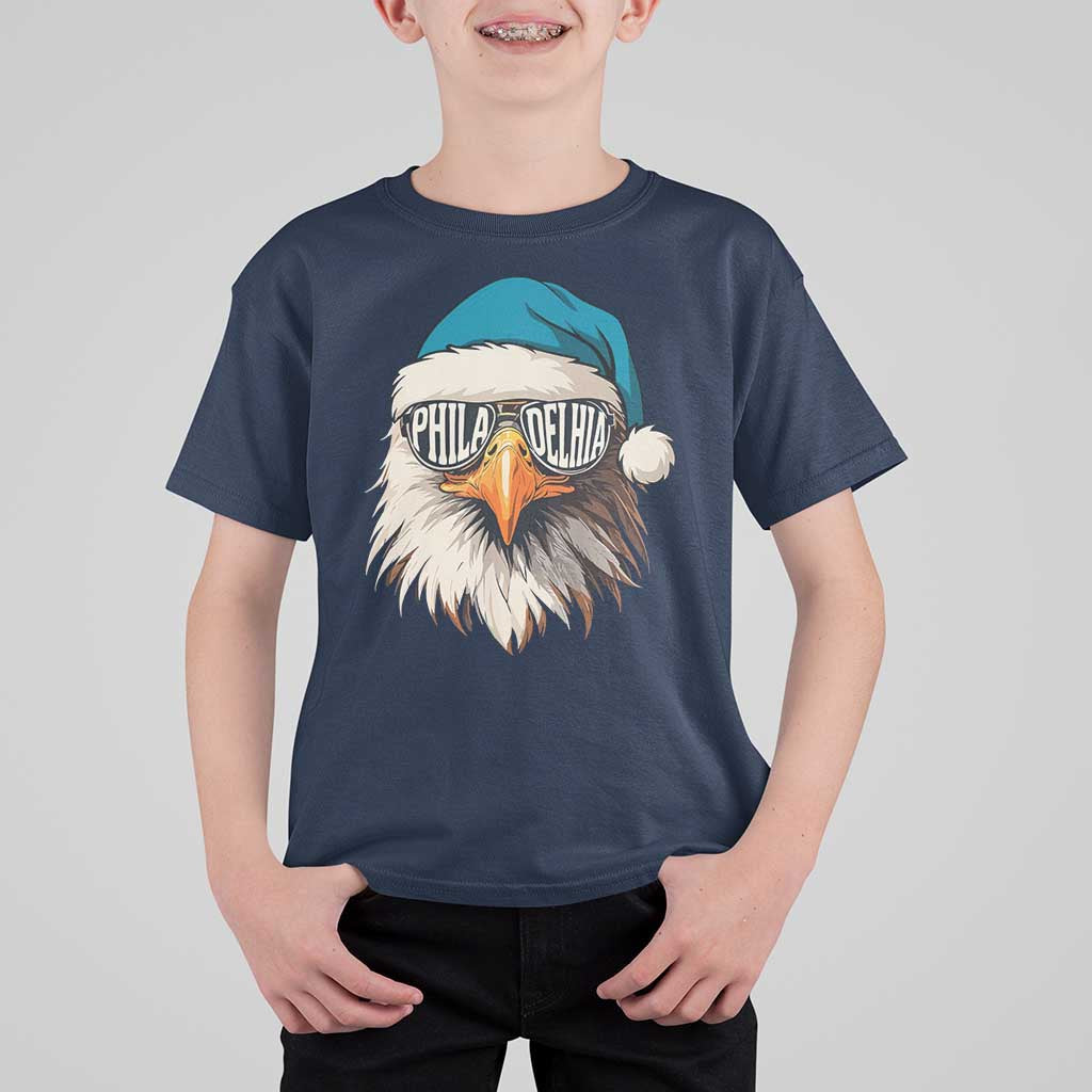 Christmas Philadelphia Fan T Shirt For Kid Santa Eagles Sport Philly Fan Game Day - Wonder Print Shop