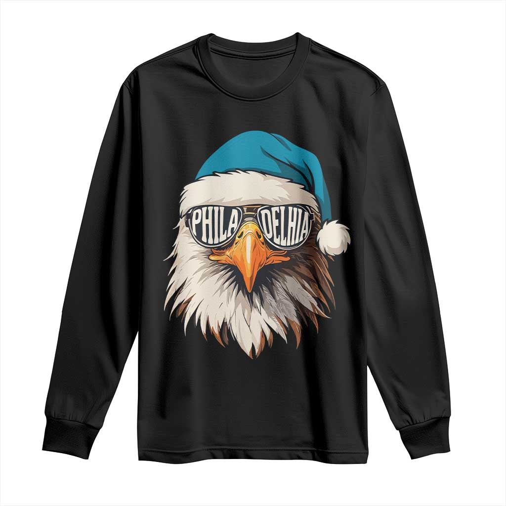 Christmas Philadelphia Fan Long Sleeve Shirt Santa Eagles Sport Philly Fan Game Day - Wonder Print Shop