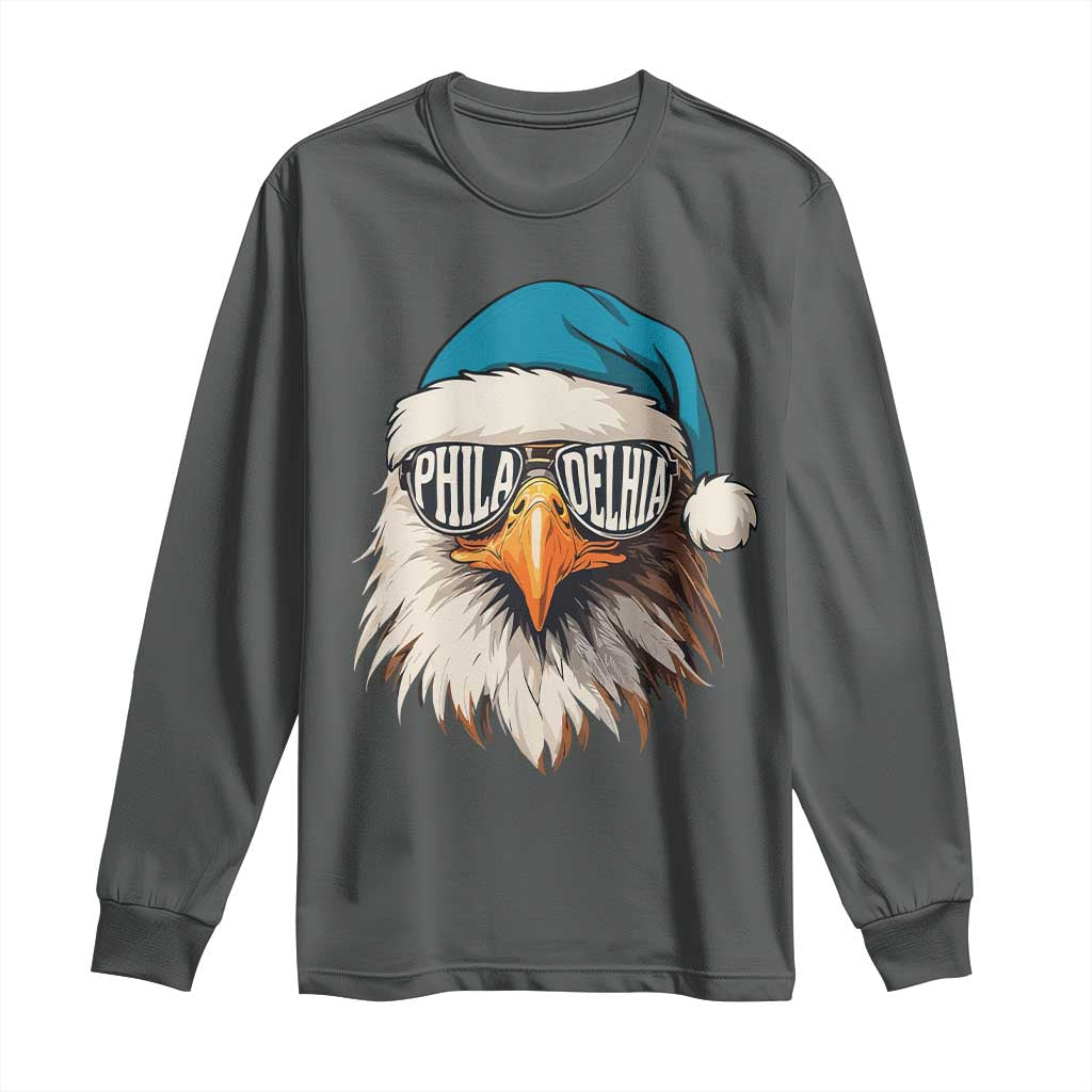 Christmas Philadelphia Fan Long Sleeve Shirt Santa Eagles Sport Philly Fan Game Day - Wonder Print Shop