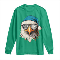 Christmas Philadelphia Fan Long Sleeve Shirt Santa Eagles Sport Philly Fan Game Day - Wonder Print Shop