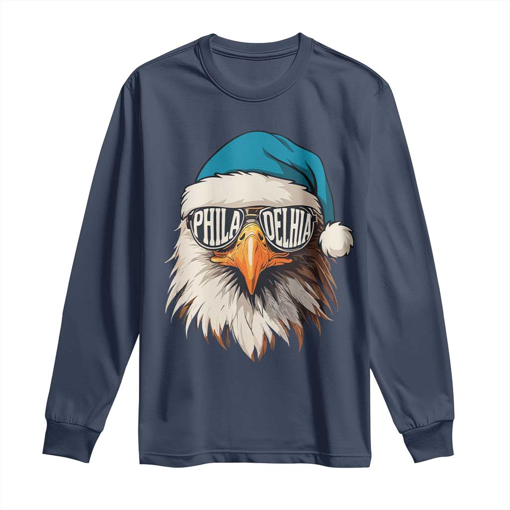 Christmas Philadelphia Fan Long Sleeve Shirt Santa Eagles Sport Philly Fan Game Day - Wonder Print Shop