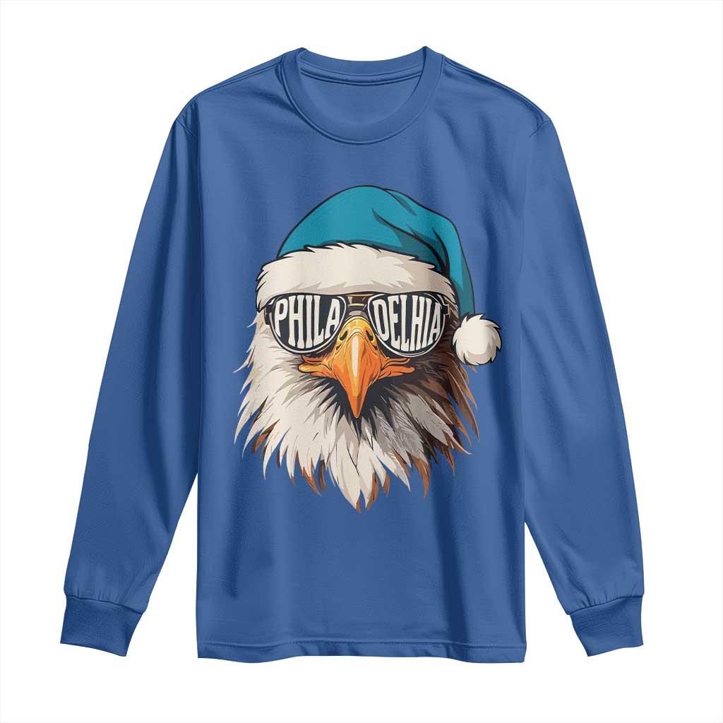 Christmas Philadelphia Fan Long Sleeve Shirt Santa Eagles Sport Philly Fan Game Day - Wonder Print Shop