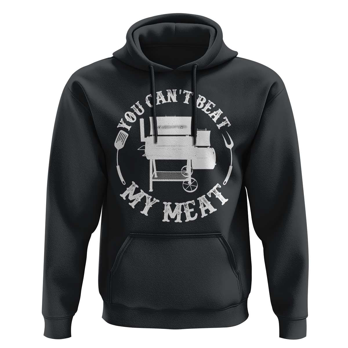 Funny You Can't Beat My Meat Hoodie Vintage Grilling BBQ Chef