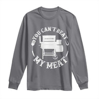 Funny You Can't Beat My Meat Long Sleeve Shirt Vintage Grilling BBQ Chef