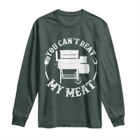 Funny You Can't Beat My Meat Long Sleeve Shirt Vintage Grilling BBQ Chef