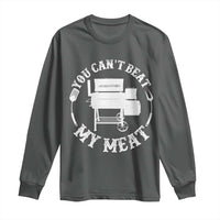 Funny You Can't Beat My Meat Long Sleeve Shirt Vintage Grilling BBQ Chef