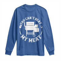 Funny You Can't Beat My Meat Long Sleeve Shirt Vintage Grilling BBQ Chef