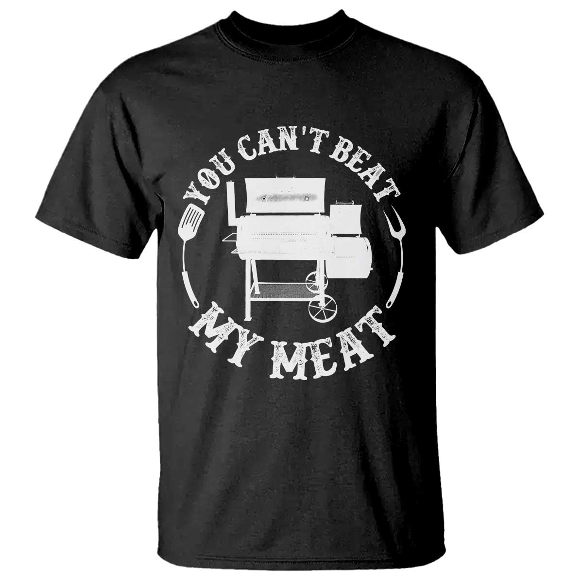 Funny You Can't Beat My Meat T Shirt Vintage Grilling BBQ Chef - Wonder Print Shop