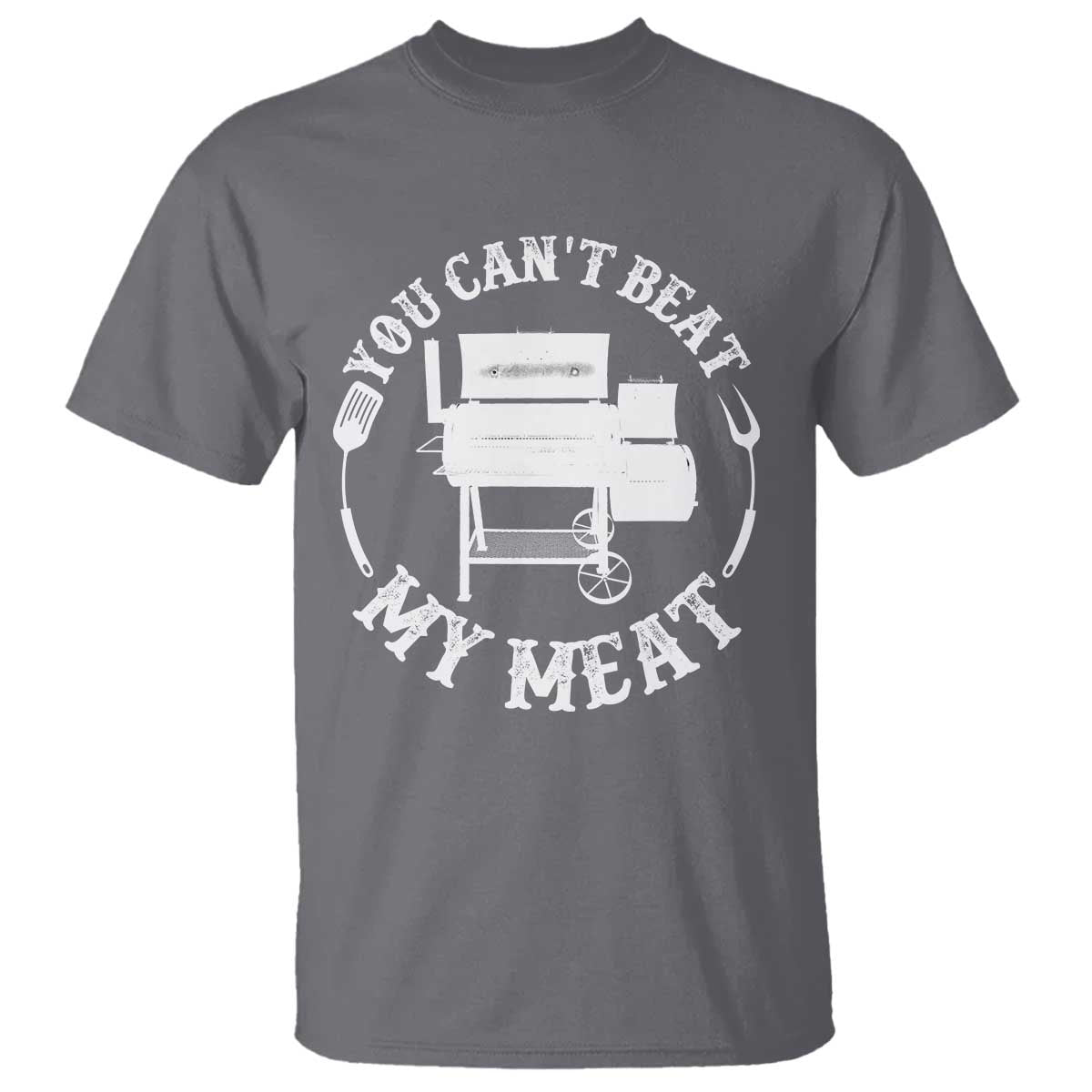 Funny You Can't Beat My Meat T Shirt Vintage Grilling BBQ Chef - Wonder Print Shop