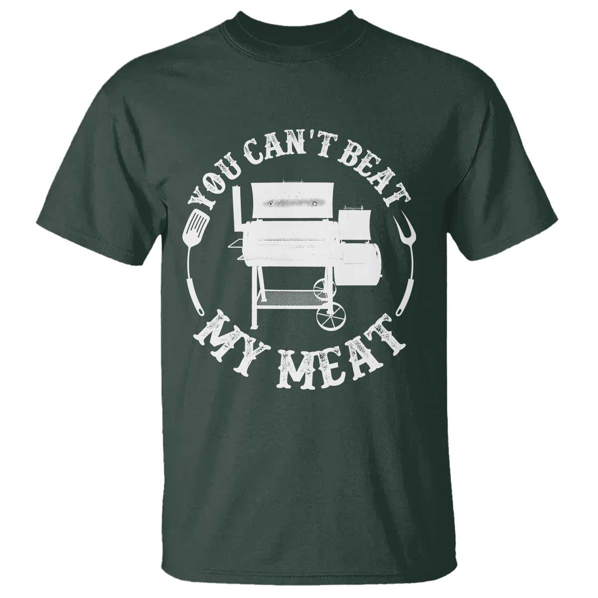 Funny You Can't Beat My Meat T Shirt Vintage Grilling BBQ Chef - Wonder Print Shop