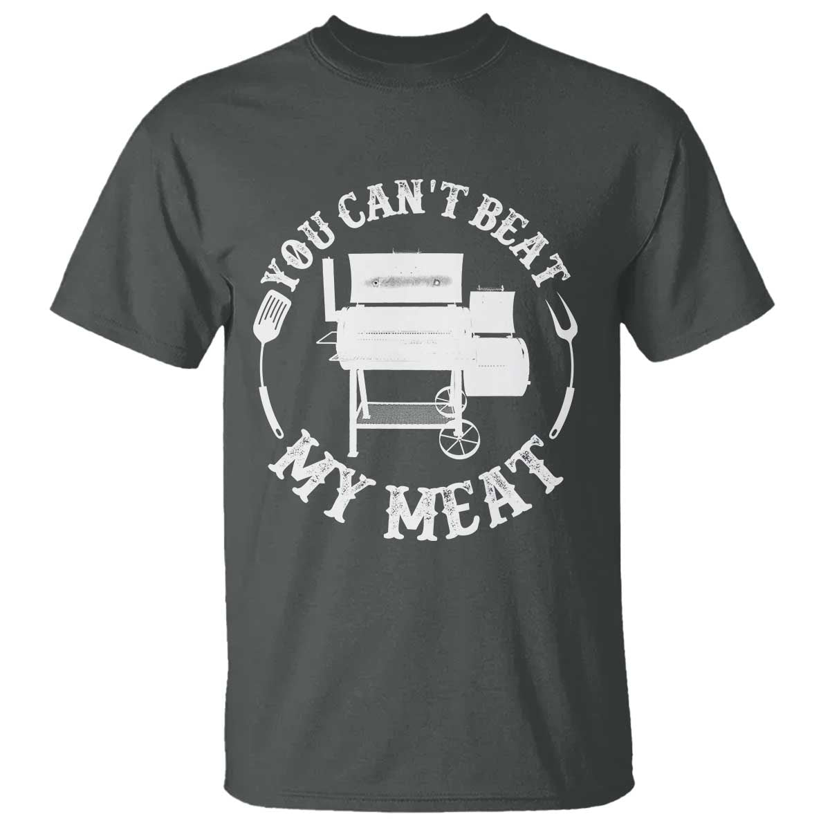 Funny You Can't Beat My Meat T Shirt Vintage Grilling BBQ Chef - Wonder Print Shop
