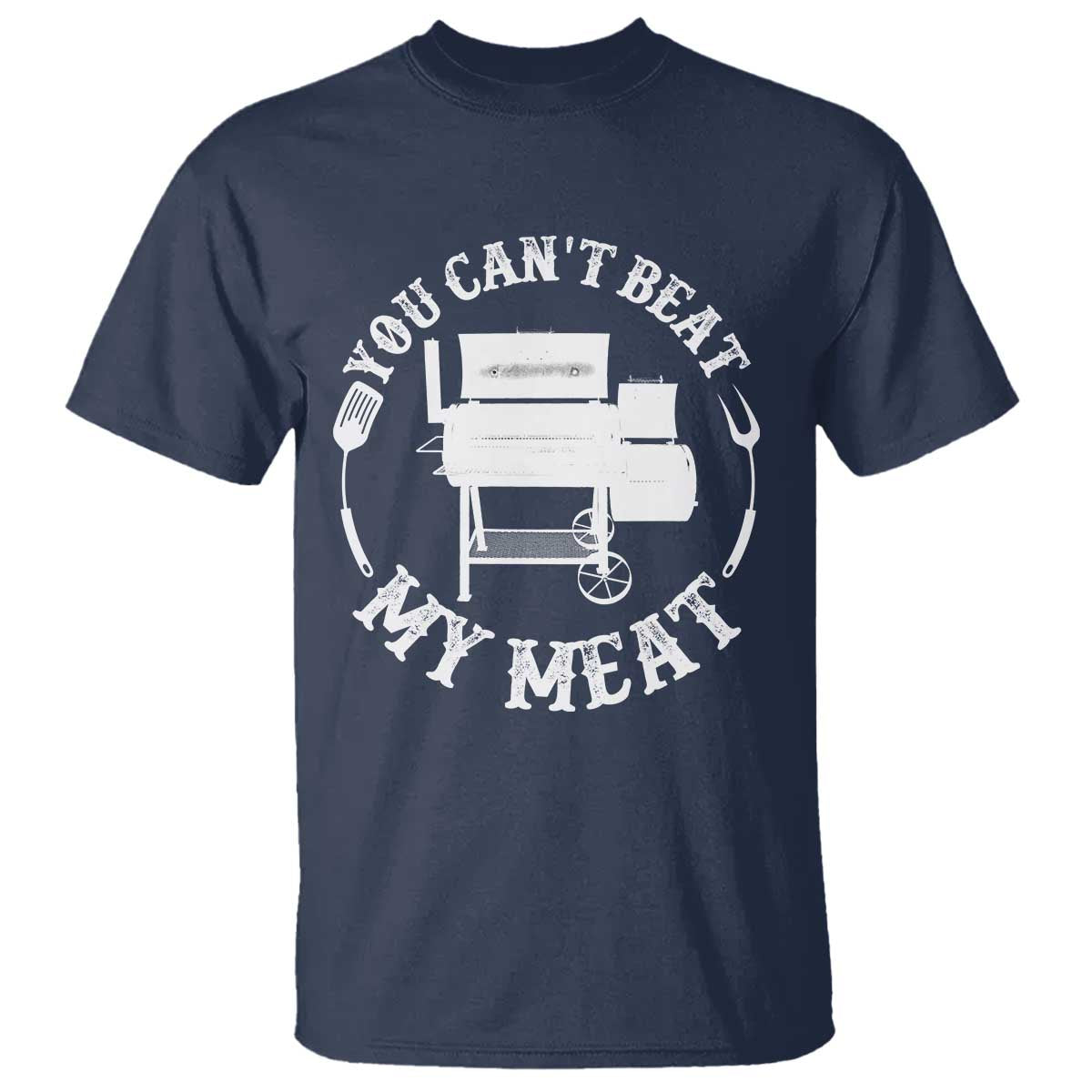Funny You Can't Beat My Meat T Shirt Vintage Grilling BBQ Chef - Wonder Print Shop
