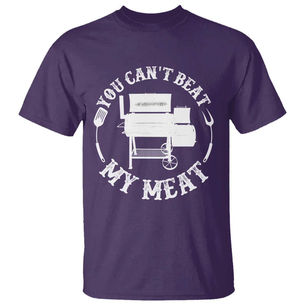 Funny You Can't Beat My Meat T Shirt Vintage Grilling BBQ Chef - Wonder Print Shop