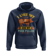 I Like My Butt Rubbed And My Pork Pulled Hoodie Retro Vintage Grilling BBQ