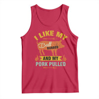 I Like My Butt Rubbed And My Pork Pulled Tank Top Retro Vintage Grilling BBQ