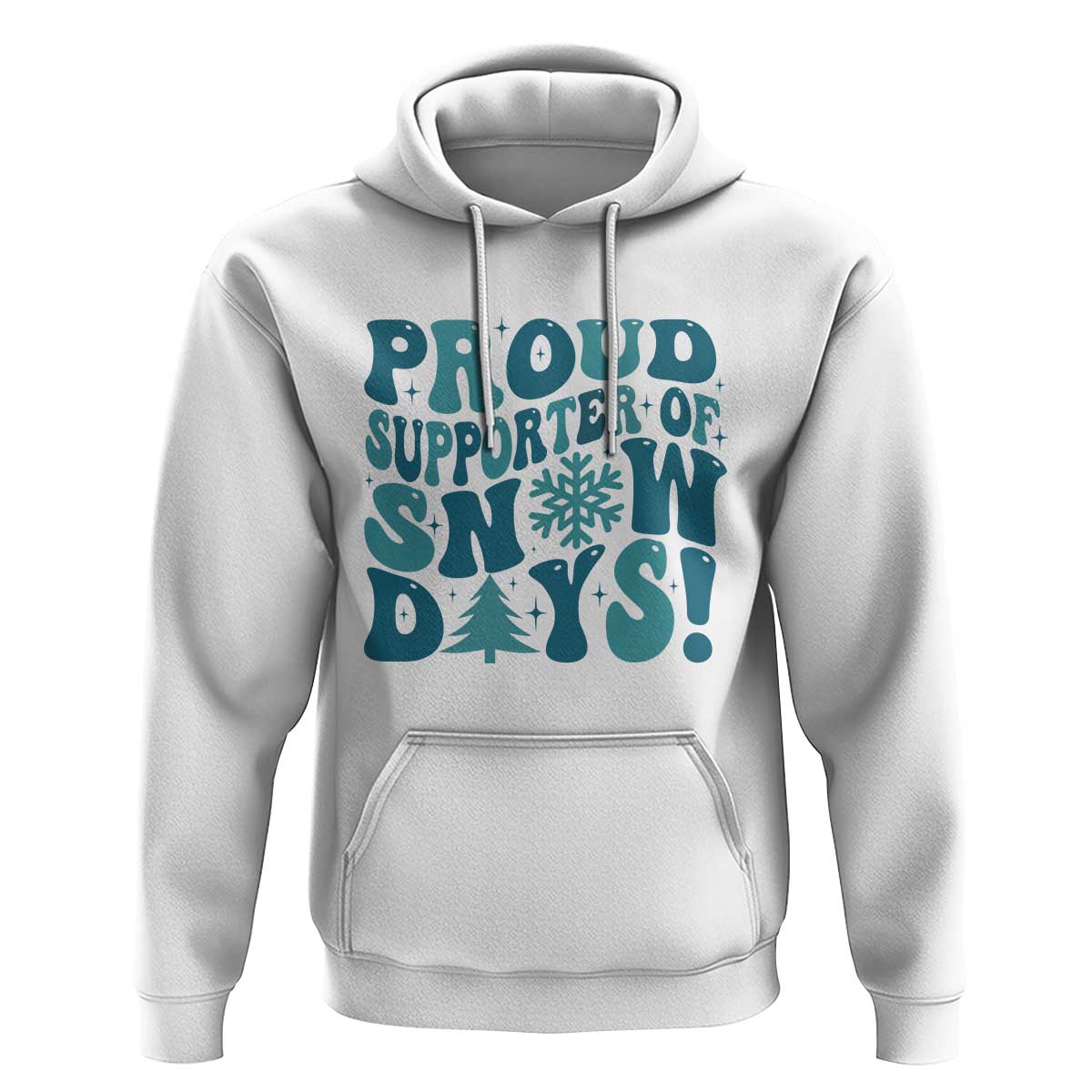 Funny Proud Supporter Of Snow Days Hoodie Teacher Winter Season Snowflake