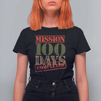 Funny 100th Day Of School Warrior T Shirt For Women Mission 100 Days Completed Sealed