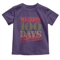Funny 100th Day Of School Warrior Toddler T Shirt Mission 100 Days Completed Sealed