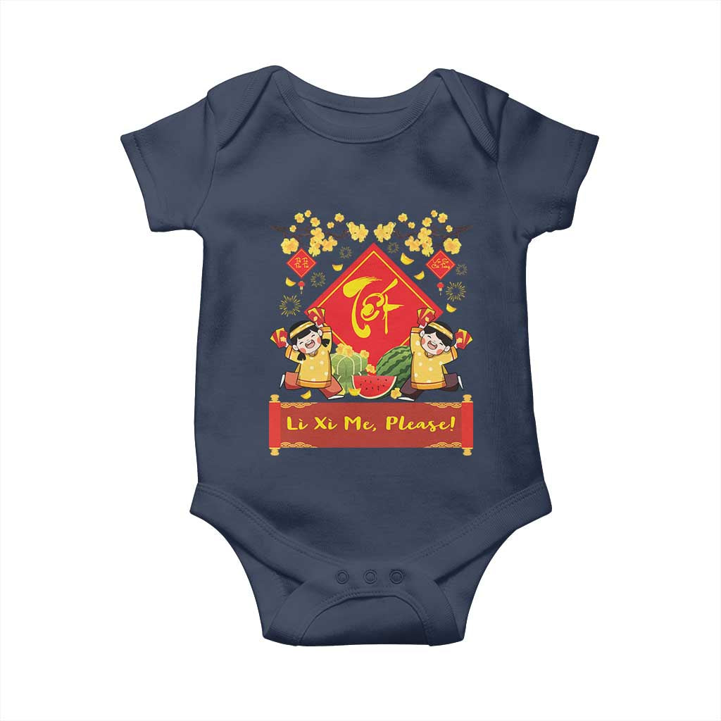 Funny Tet Vietnamese New Year 2025 Baby Onesie Li Xi Me Please Viet Holiday