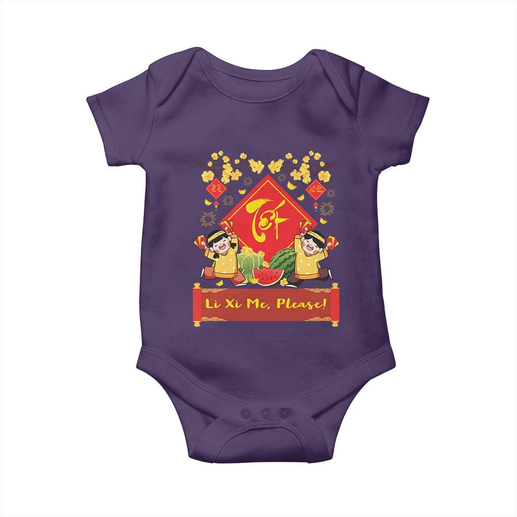 Funny Tet Vietnamese New Year 2025 Baby Onesie Li Xi Me Please Viet Holiday