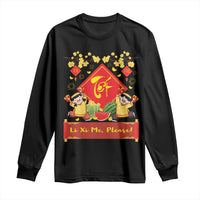 Funny Tet Vietnamese New Year 2025 Long Sleeve Shirt Li Xi Me Please Viet Holiday