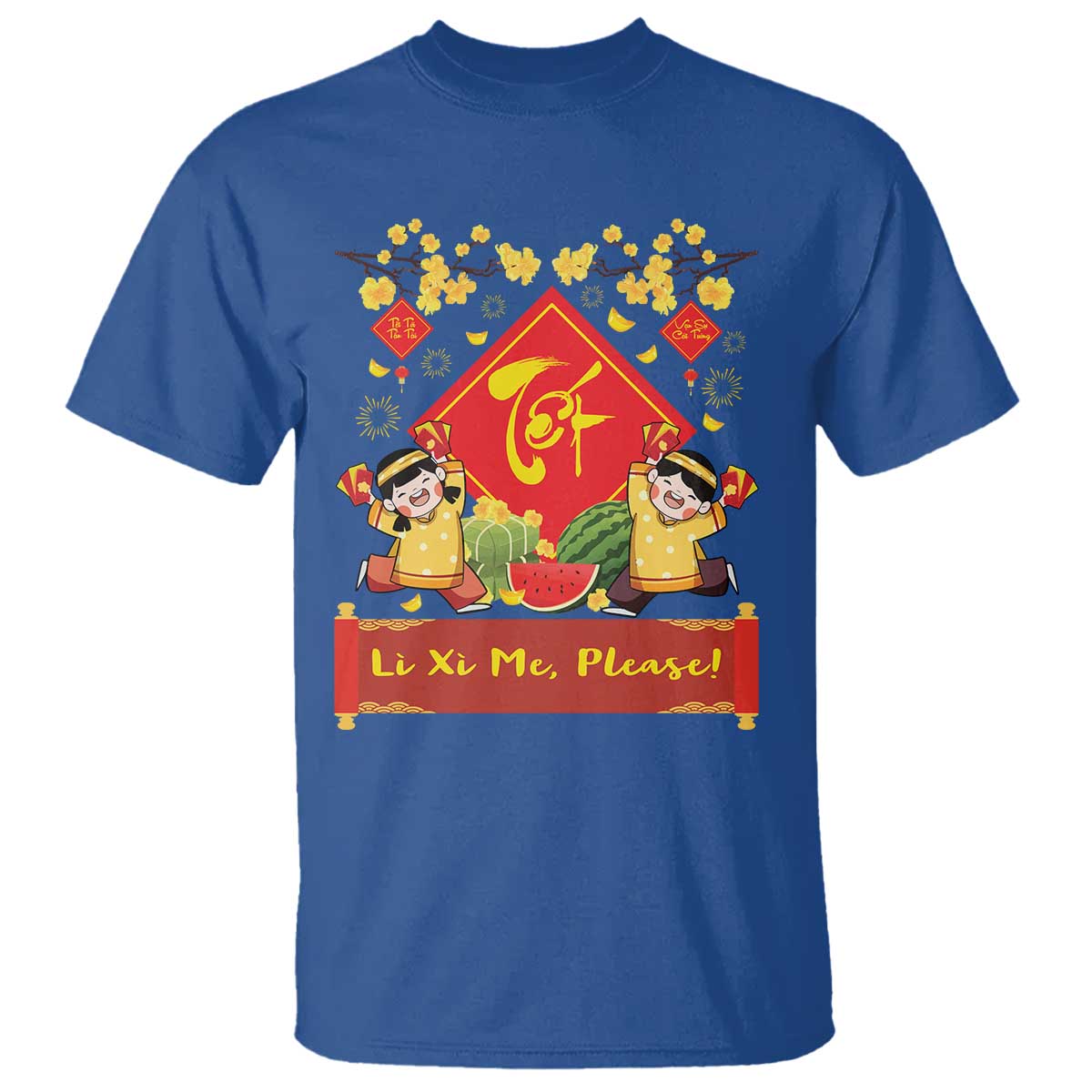 Funny Tet Vietnamese New Year 2025 T Shirt Li Xi Me Please Viet Holiday - Wonder Print Shop