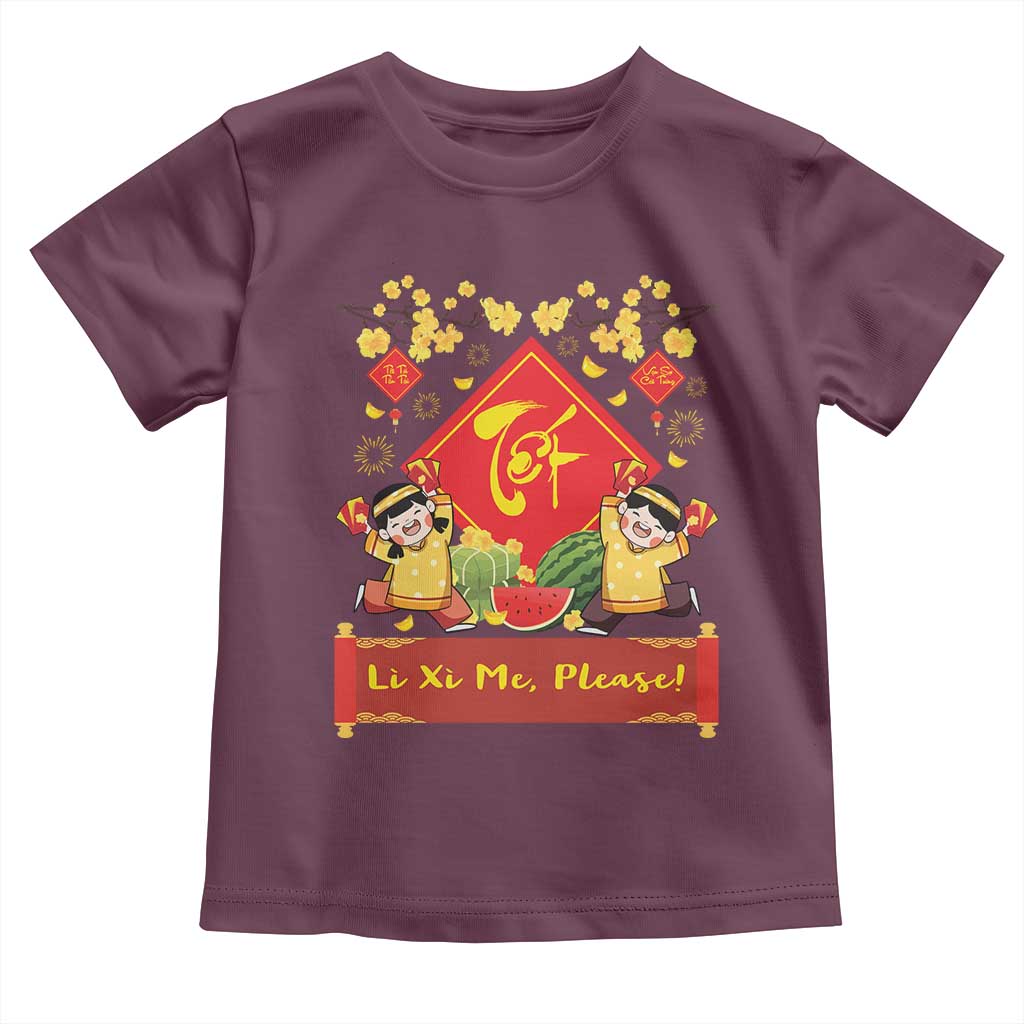 Funny Tet Vietnamese New Year 2025 Toddler T Shirt Li Xi Me Please Viet Holiday
