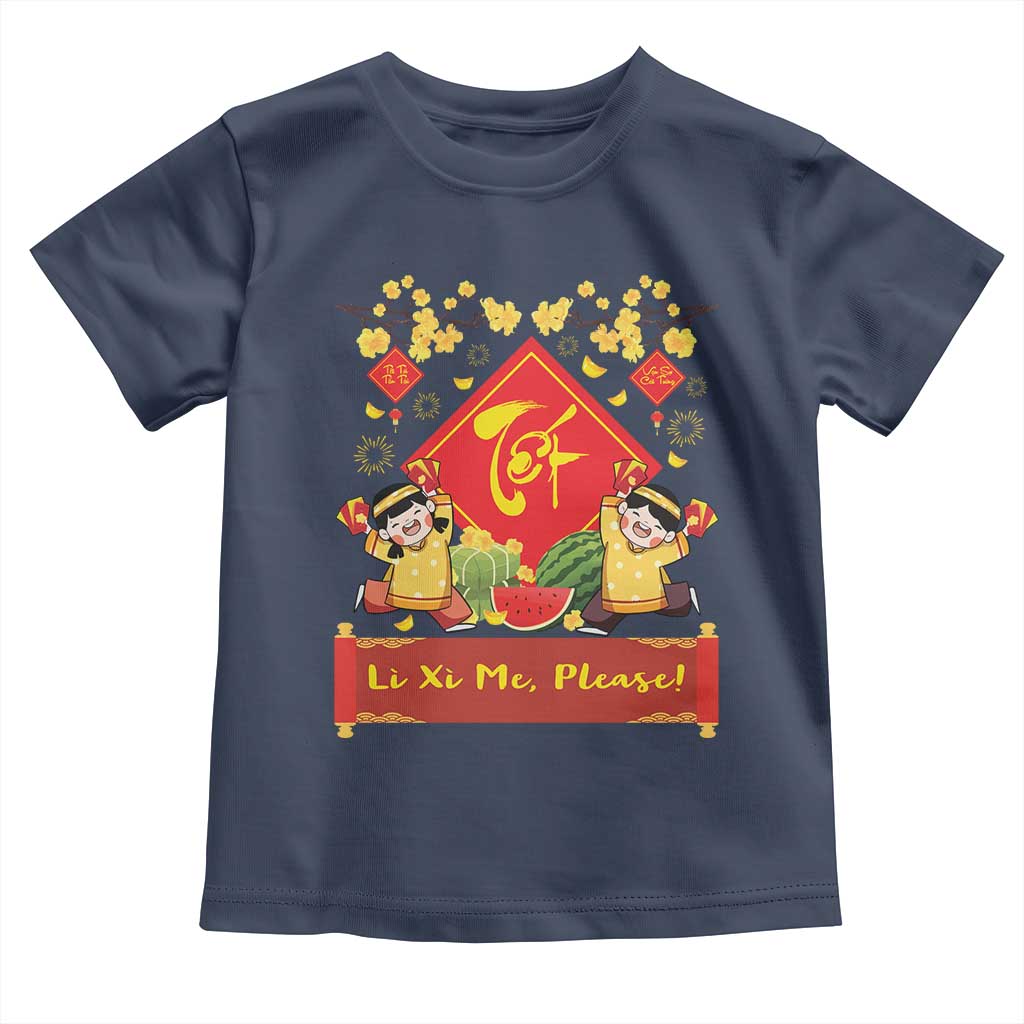 Funny Tet Vietnamese New Year 2025 Toddler T Shirt Li Xi Me Please Viet Holiday