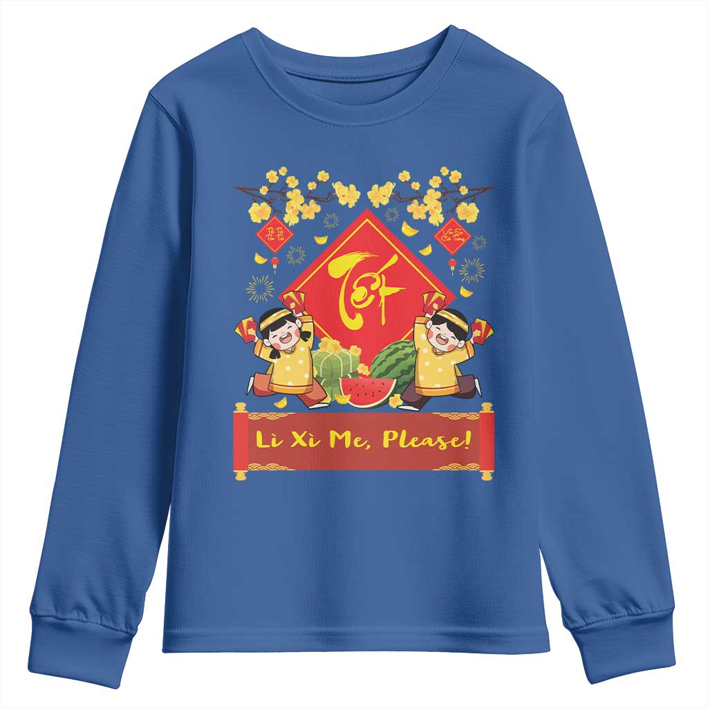 Funny Tet Vietnamese New Year 2025 Youth Sweatshirt Li Xi Me Please Viet Holiday