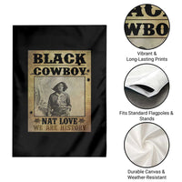 Black Cowboy Nat Love Garden Flag Black History Month - Wonder Print Shop