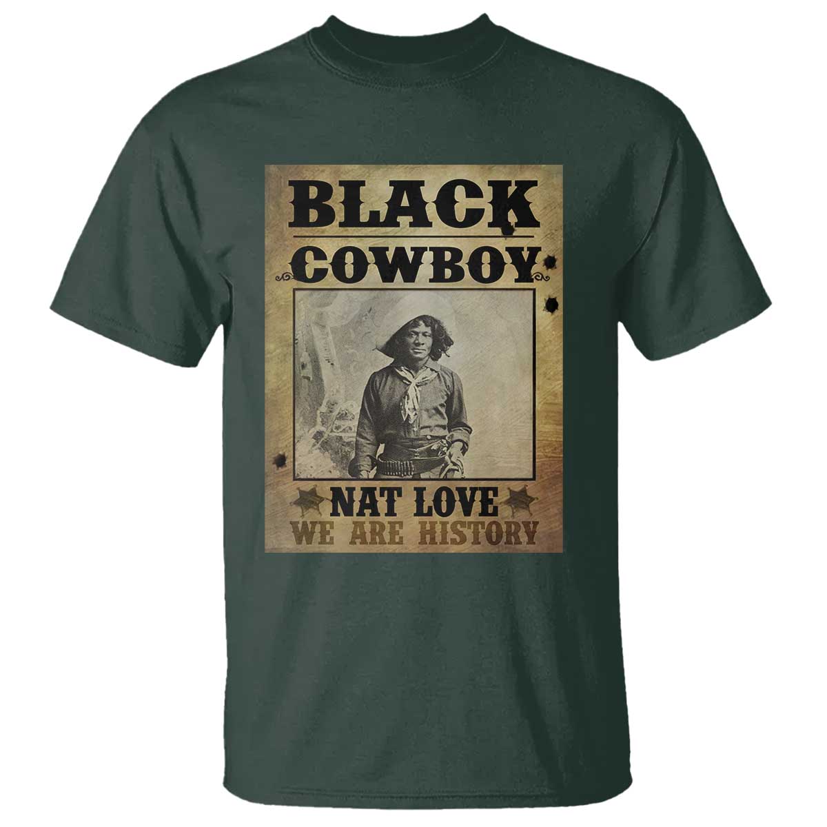 Black Cowboy Nat Love T Shirt Black History Month