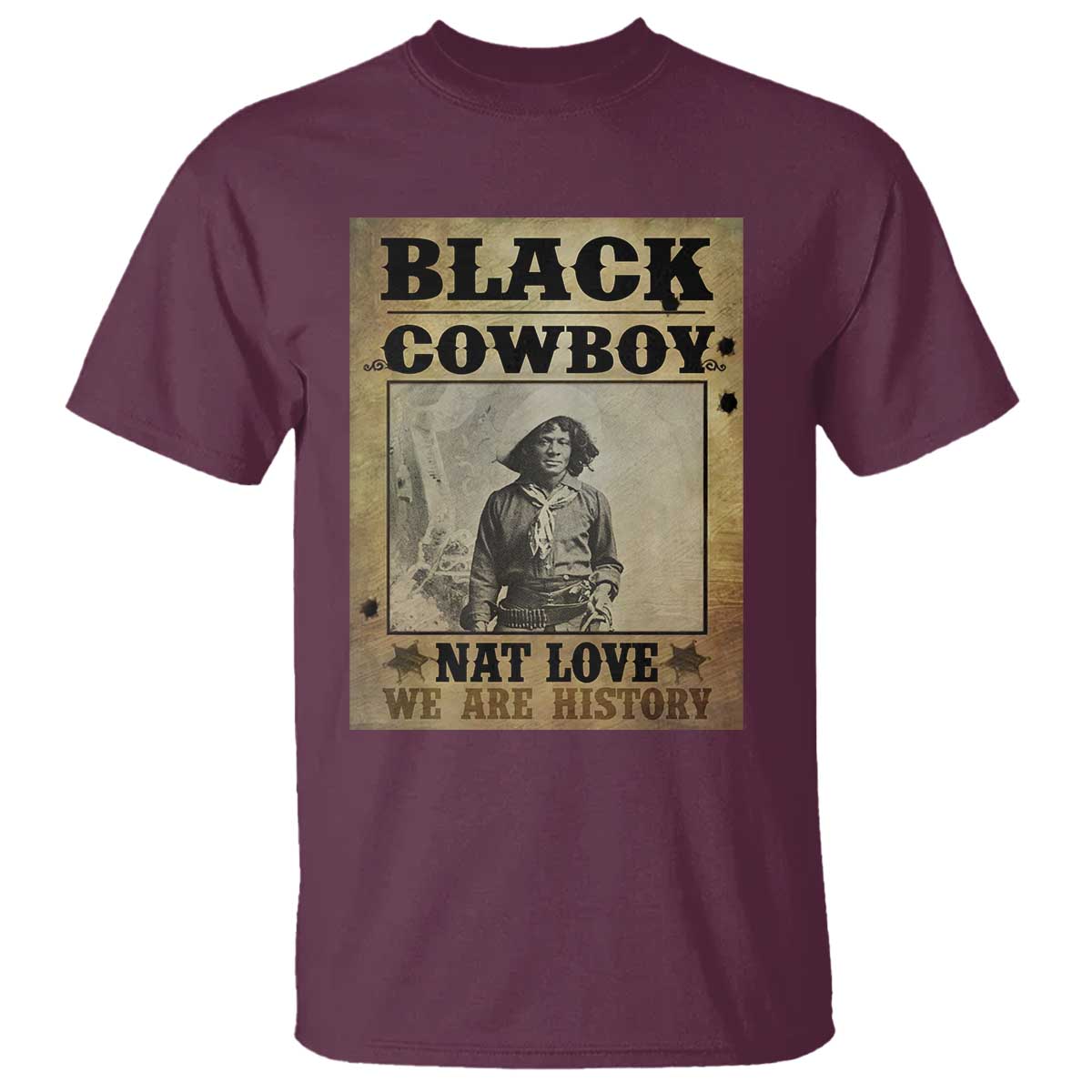Black Cowboy Nat Love T Shirt Black History Month